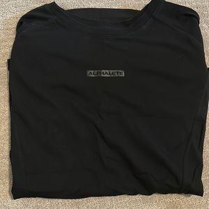 Alphalete black short sleeve shirt, size large